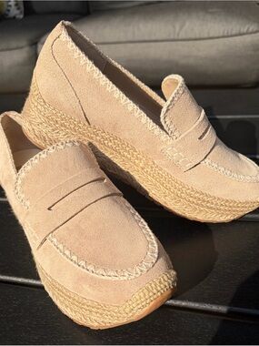 Dolce Vita - Size 7.5 Suede Espadrille Platform Loafers